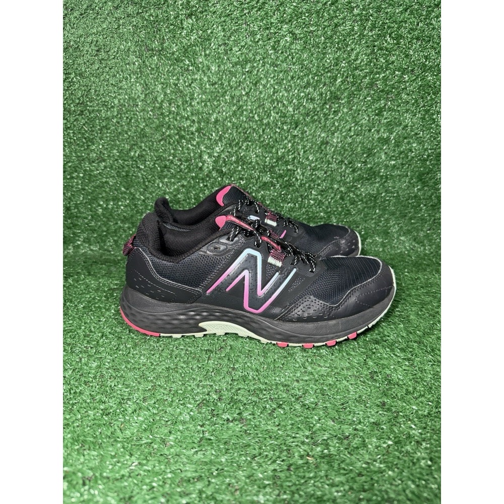 New Balance 410v8 Trail Womens Size 8 D Wide Black Pink Running Shoes Sneakers